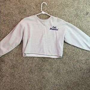 cropped crew neck